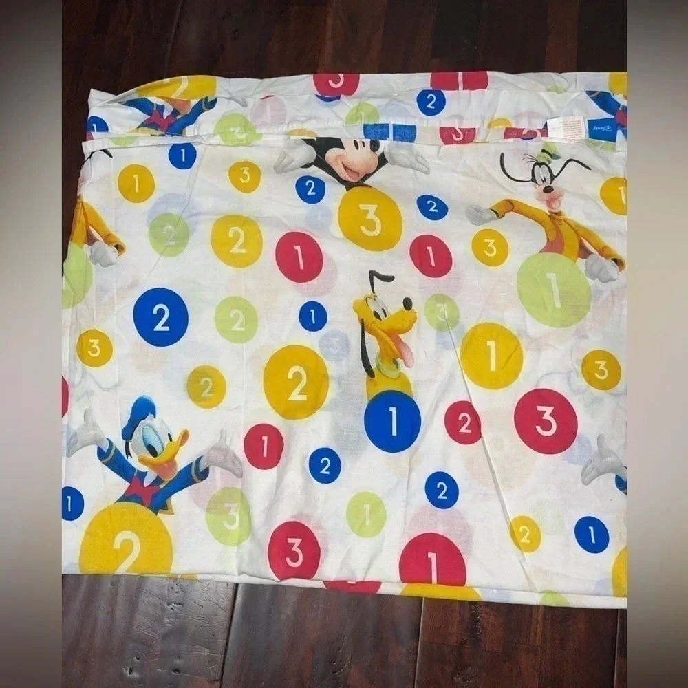 Vintage Disney Mickey Fun‎ With Numbers Twin Flat Sheet Pluto